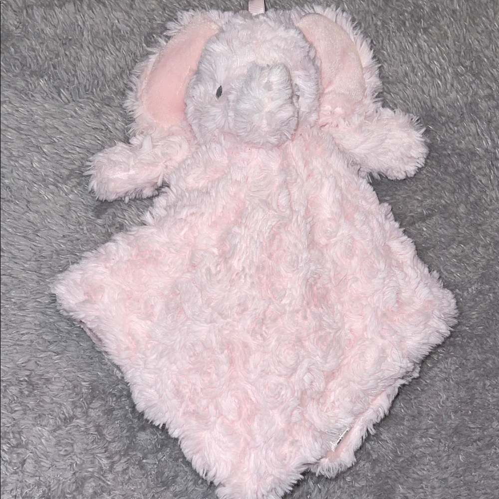 Oobles Pink Elephant Lovey | Soft Plush Baby Comfort Toy